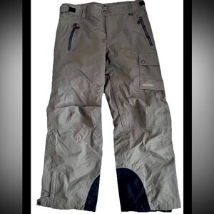 New Men’s Solstice Gray w/ Microshed Snowboard Ski Pants Sz L Cargo, Vented NWOT